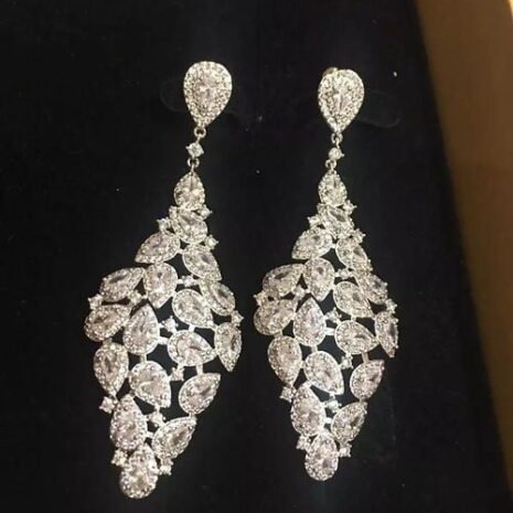 Silver Pear Cut Earring Four Silver Pear Cut Earring Four