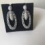 Silver Tear Drop Statement Earrings Two