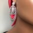 Silver Tear Drop Statement Earrings Five