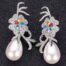 Silver Teardrop Pearl Earring Four
