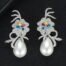 Silver Teardrop Pearl Earring