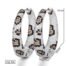 Silver Vikki Leopard Earrings Four