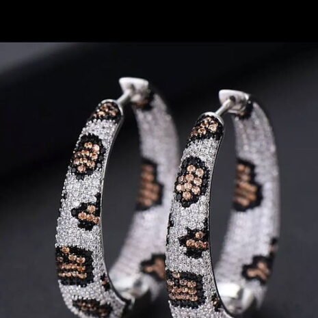 Silver Vikki Leopard Earrings Two Silver Vikki Leopard Earrings Two