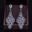 Silver and Blue Pear Cut Earring