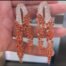 Silver and Red Cubic Zirconia Earrings
