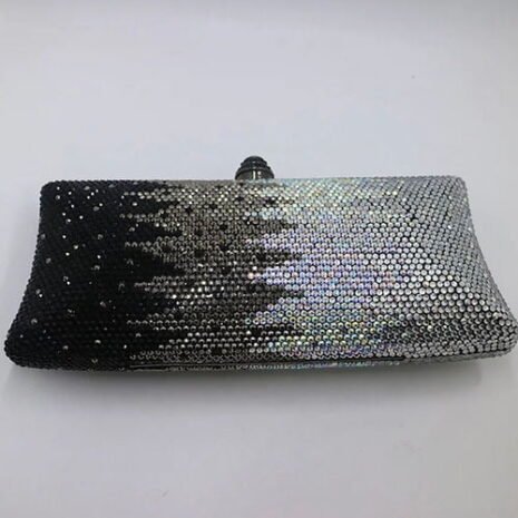 Silver and Black Ombre Crystal Clutch Two Silver and Black Ombre Crystal Clutch Two
