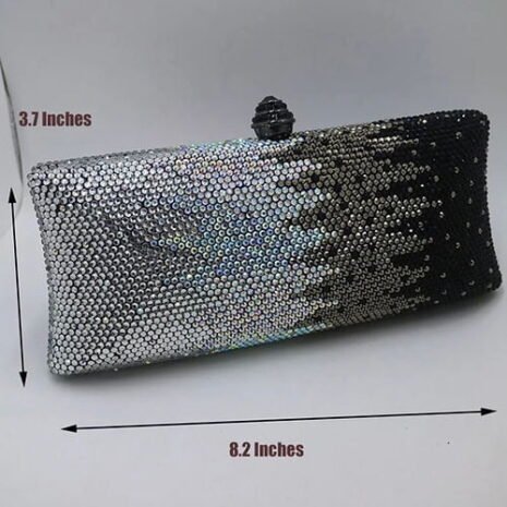 Silver and Black Ombre Crystal Clutch Four Silver and Black Ombre Crystal Clutch Four