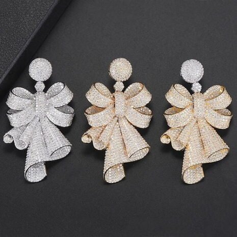 Unique Bowknot Zirconia Earring Two Unique Bowknot Zirconia Earring Two