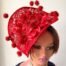 Unique Red Derby Fascinator