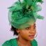 Vintage Green Fascinator Two