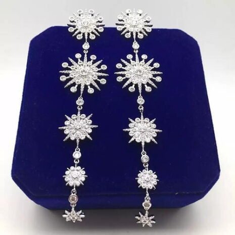 Wedding Stars Teardrop Earrings Three Wedding Stars Teardrop Earrings Three