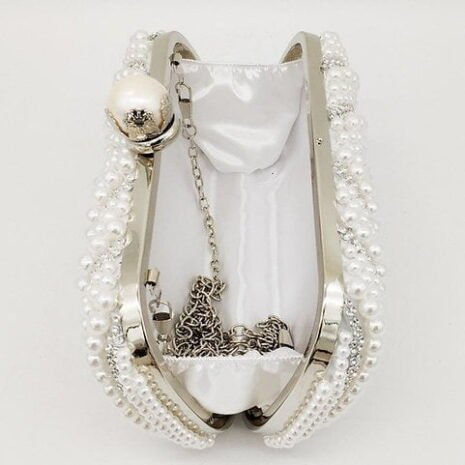 White Vintage Pearl Purse Two White Vintage Pearl Purse Two