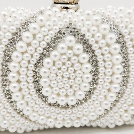 White Vintage Pearl Purse Three White Vintage Pearl Purse Three