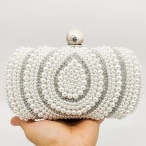 White Vintage Pearl Purse