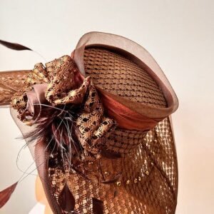 Wide Brown Derby Hat