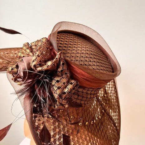 Wide Brown Derby Hat