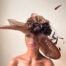 Wide Brown Derby Hat Four