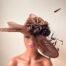 Wide Brown Derby Hat Three