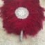 Wine Color Feathers fan Two