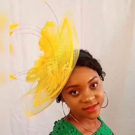 Yellow feather Fascinator Three Yellow feather Fascinator Three