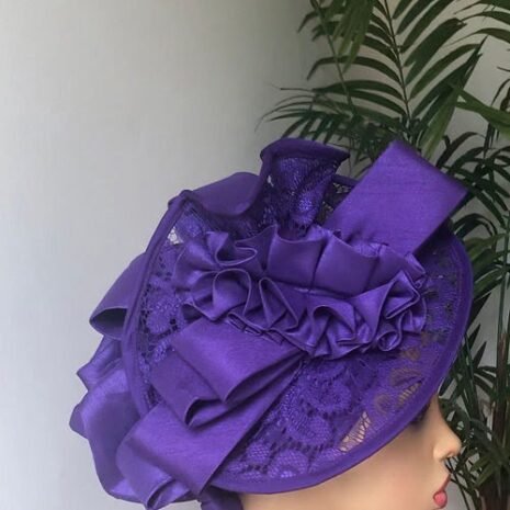 Ada Purple Fascinator Turban Two Ada Purple Fascinator Turban Two