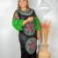 African Ankara Lace Caftan