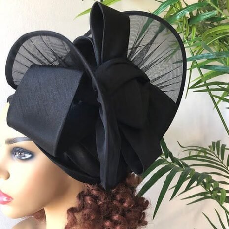 Black African Fascinator Turban Two Black African Fascinator Turban Two