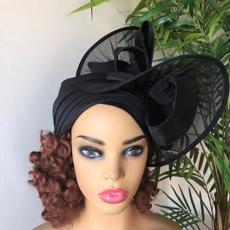 Black African Fascinator Turban Four Black African Fascinator Turban Four