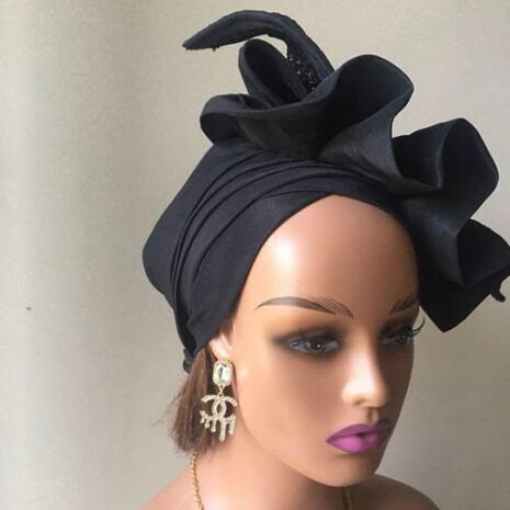 Black Burgundy Lilac Turban Four Black Burgundy Lilac Turban Four
