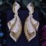 Gold and Silver Netted Ribbon Earrings