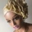 Gold Emily fascinator Turban Two
