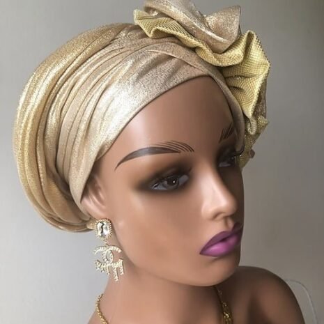 Gold Emily fascinator Turban Six Gold Emily fascinator Turban Six