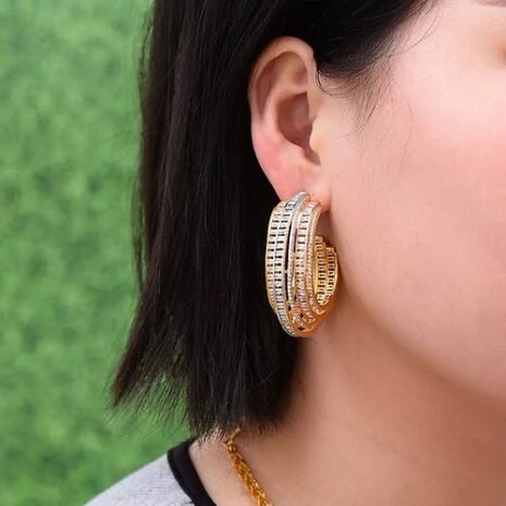 Gold Hoop Earrings Two Gold Hoop Earrings Two