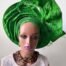 Green African Headtie Auto Gele One