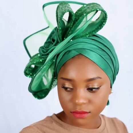 Green Turban Fascinator Three Green Turban Fascinator Three