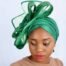 Green Turban Fascinator Three