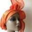 Orange Comfort Fascinator Turban Three