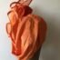 Orange Comfort Fascinator Turban Back View