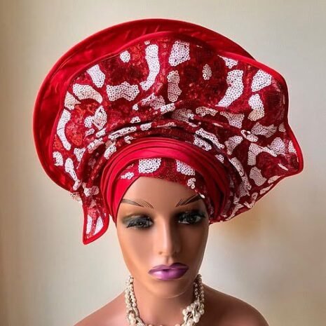 Red and White Auto Gele One