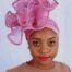 Rose Fascinator Turban Back View Six