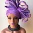 Sequin Fascinator with Bows Turban
