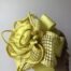 Yellow fascinator Turban Three