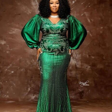 Green Mermaid Sequins prom dress One