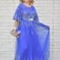 Kim Blue chiffon Dress Three