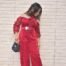 Red Women’s jumpsuit Three