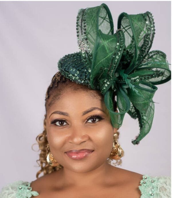 Boonie Green Statement Fascinator - Image 3