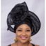 Elegant Black Auto Headwrap