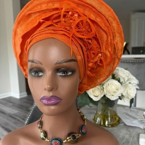 Queens Orange Asoke Auto Gele