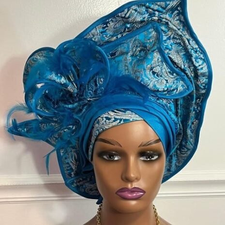 Nora light Blue Damas Auto Gele