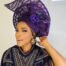 Ready made Purple Asoke Net Gele Three
